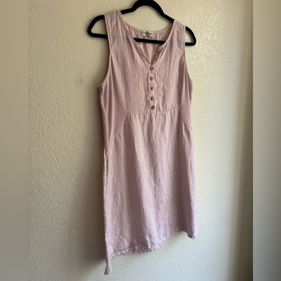 Terzo Millennio Dresses & Skirts - Terzo Millennio Sleeveless Pink Linen Dress